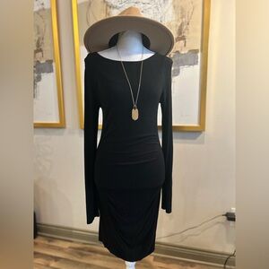 EXPRESS midi sweater dress, long sleeve, black. Gently used.